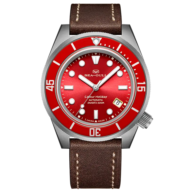 Ocean Series | Colorful | Titanium Alloy | 200M WR | Extra Strap | 41mm Sea-Gull Watch Official Store