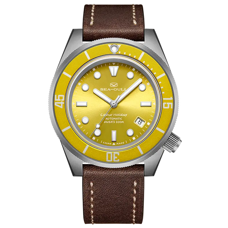 Ocean Series | Colorful | Titanium Alloy | 200M WR | Extra Strap | 41mm Sea-Gull Watch Official Store