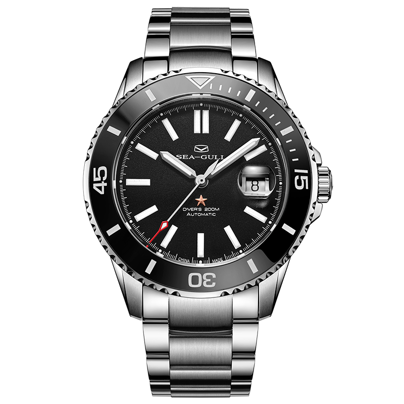 Serie Oceánica | 200M Impermeable | Bisel de Cerámica | Luminiscente | Calendario | 44mm