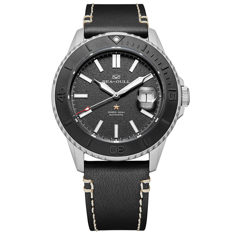 Serie Ocean | Bezel in ceramica di sabbia in titanio | 300m impermeabile | Luminoso | 43,5mm