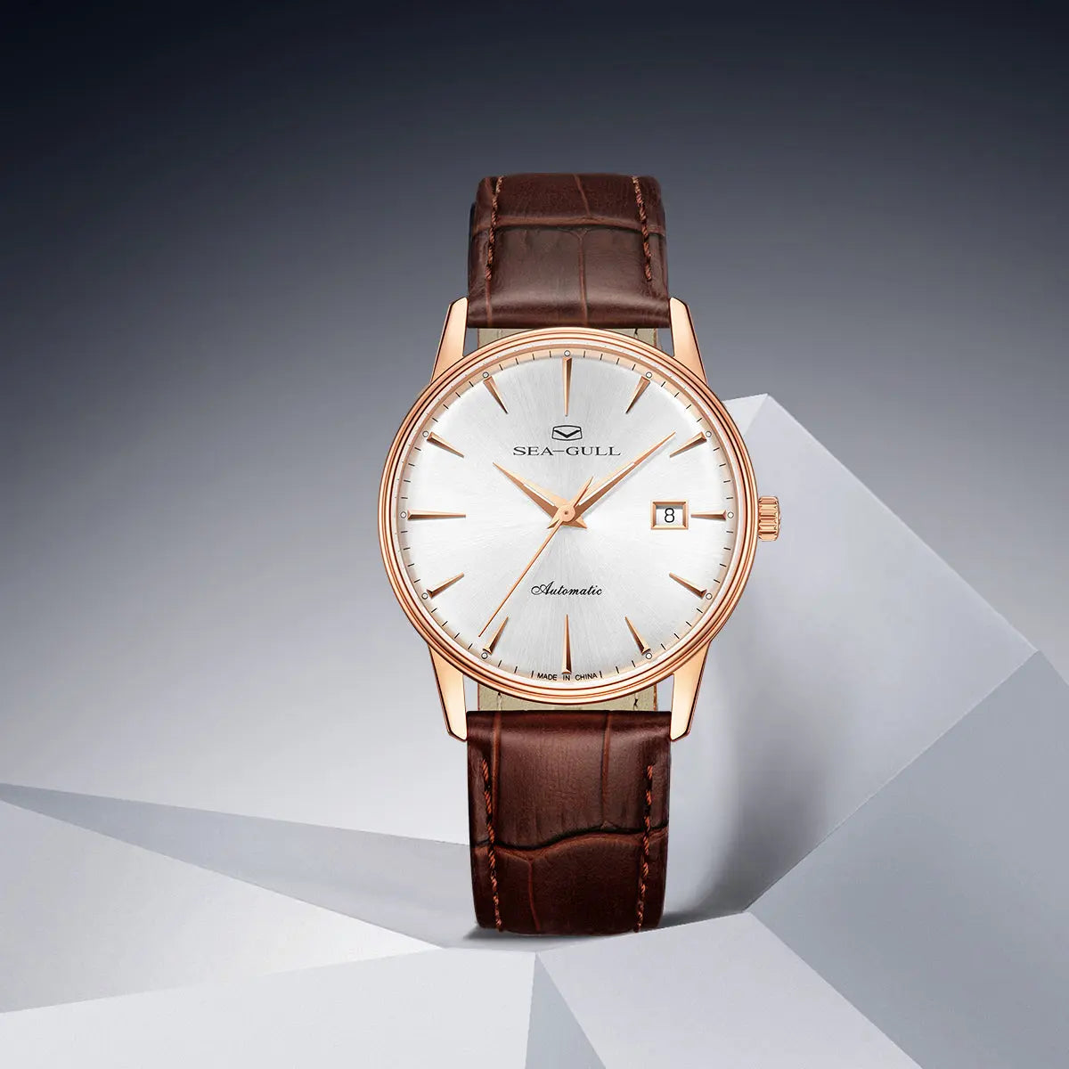 Couple Watch | 18K Gold-plated | Business | Calendar | 38mm/31mm Sea-Gull Watch Official Store