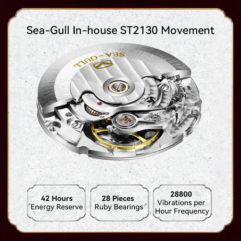 Dongfeng Series | Dual Strap | Vintage | Calendar | 38mm Sea-Gull