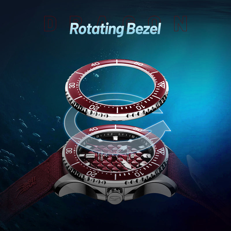 Ozean-Serie | Drachenkönige der Vier Meere | Tauchen | Doppelte Riemen | 44mm