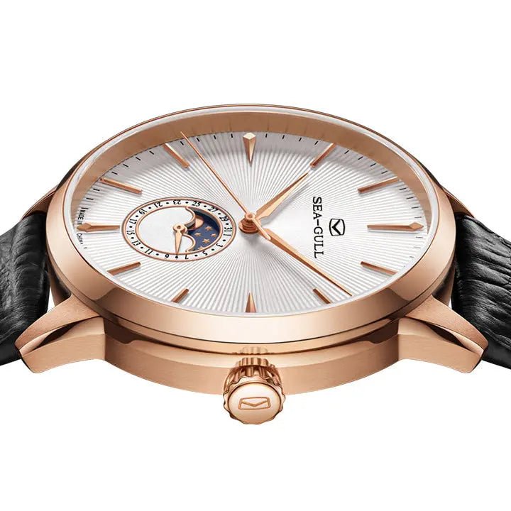 Moon Phase | Sub-dial | Sunray Pattern | Business | 39.5mm - Sea-Gull Watch Official Store