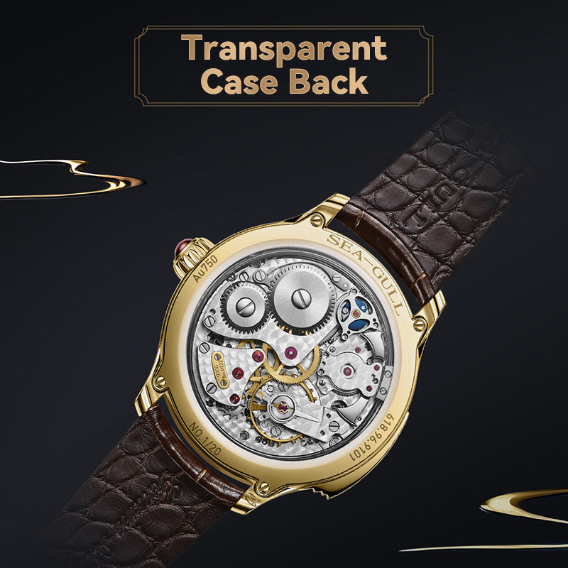 Tourbillon | Three-Legged Golden Crow | Minute Repeater | Gold-Engraved | Automaton | 46mm Sea-Gull