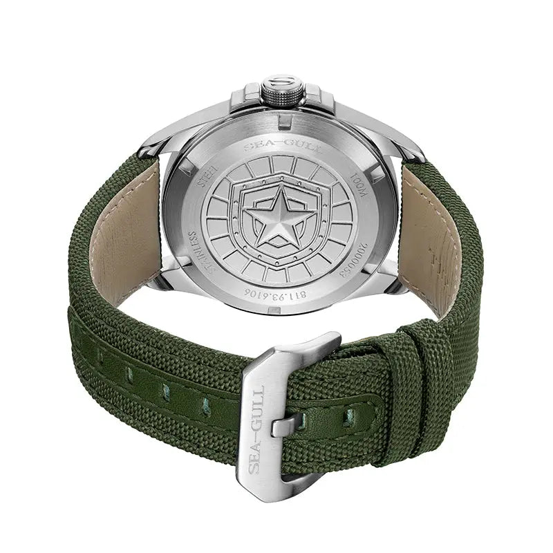Vintage | Military Watch | Luminous | 100m Waterproof | Pilot | 43mm Sea-Gull