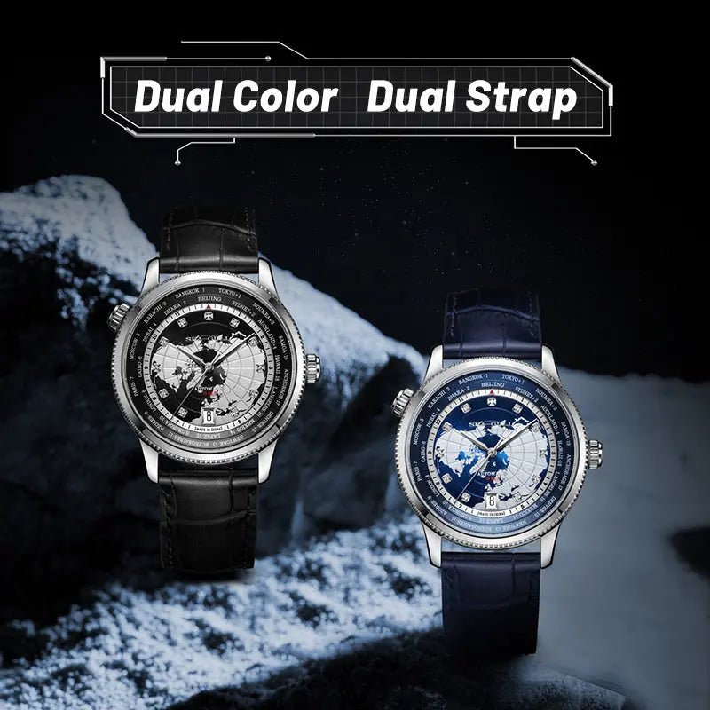 GMT | World Time | Dual Time Zone | Calendar | 41mm - Sea-Gull Watch Official Store