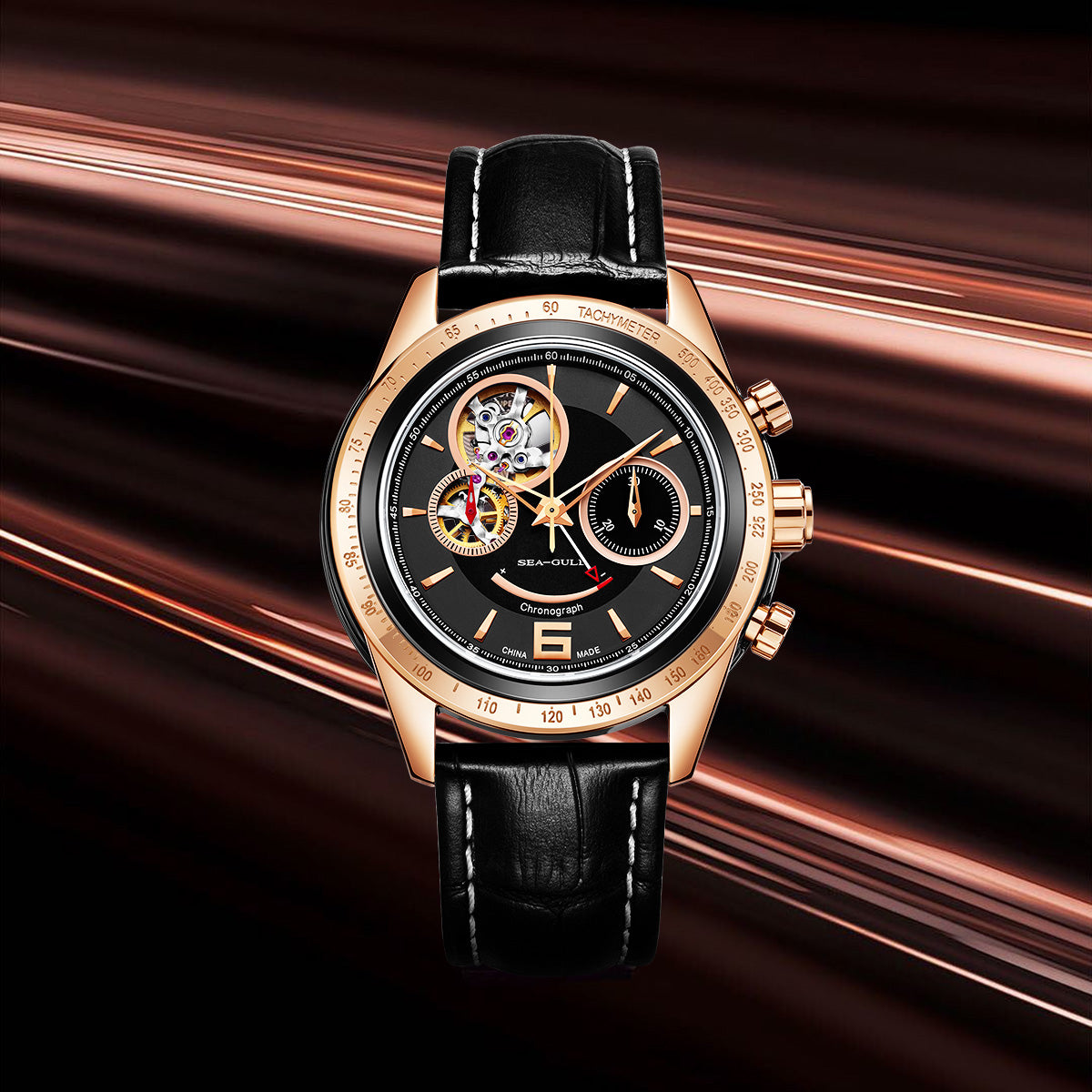 Racing | Chronograph | Three-eyed |Skeleton Balance | 42mm