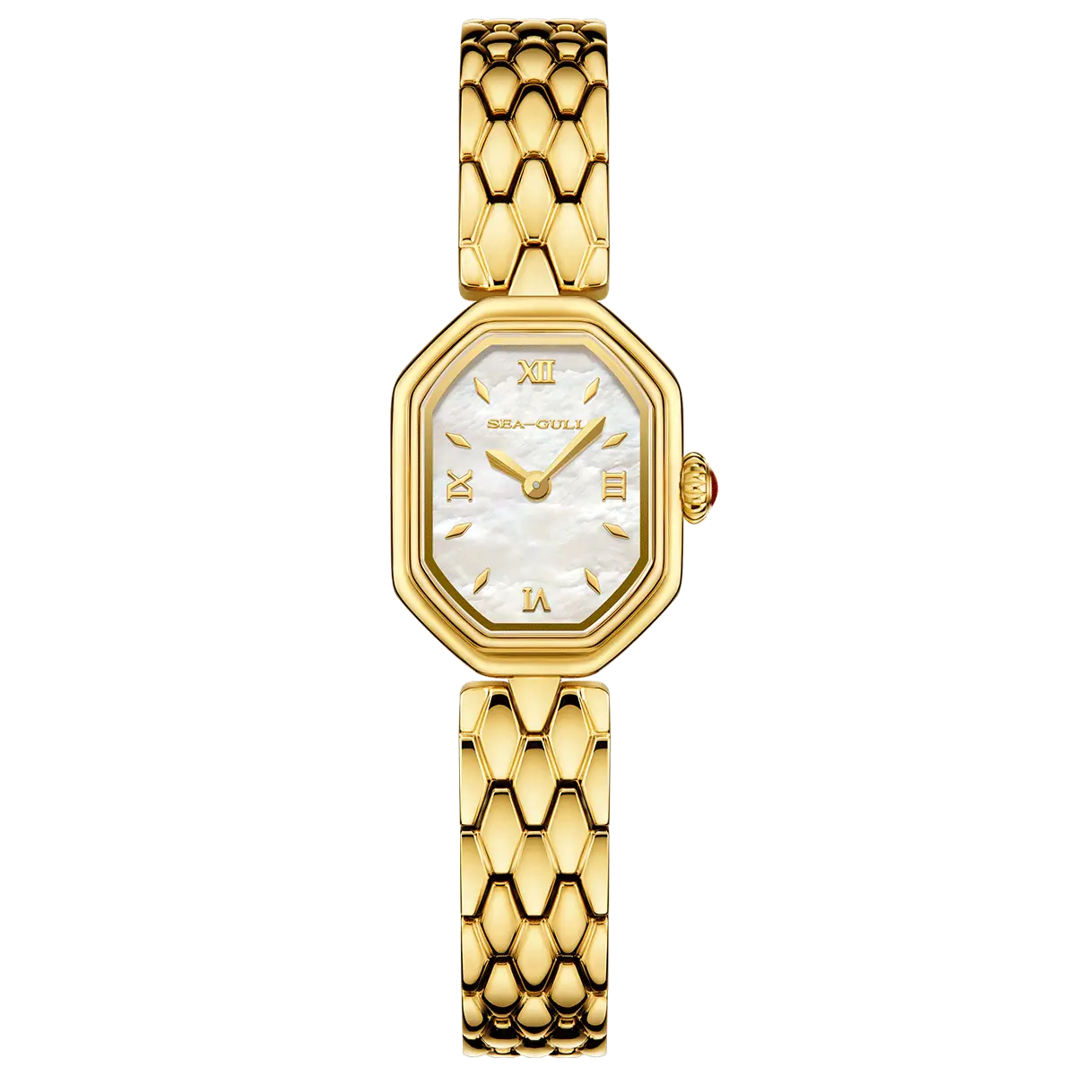 Octagonal | Slim | Quartz Movement | Mother-of-pearl dial | 24mm Sea-Gull