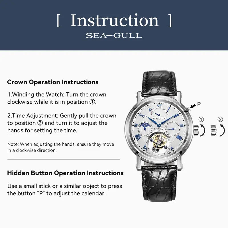 Tourbillon | Heritage Series | Calendar | Energy Indicator | 40mm Sea-Gull
