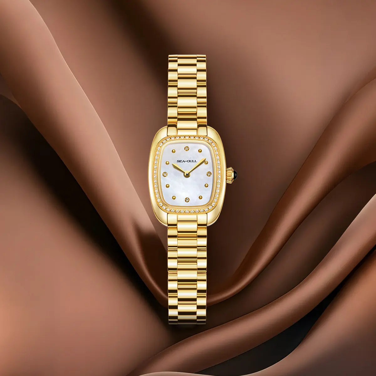 Time for Her Series | Mocha Retro | Quartz Movement | Square | 30mm Sea-Gull