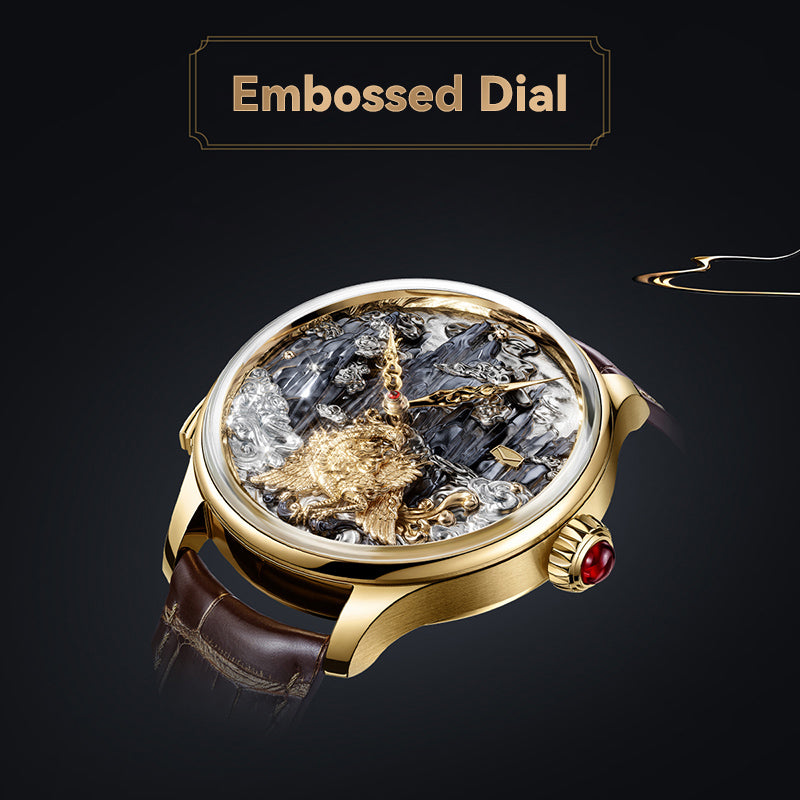 Tourbillon | Three-Legged Golden Crow | Minute Repeater | Gold-Engraved | Automaton | 46mm Sea-Gull