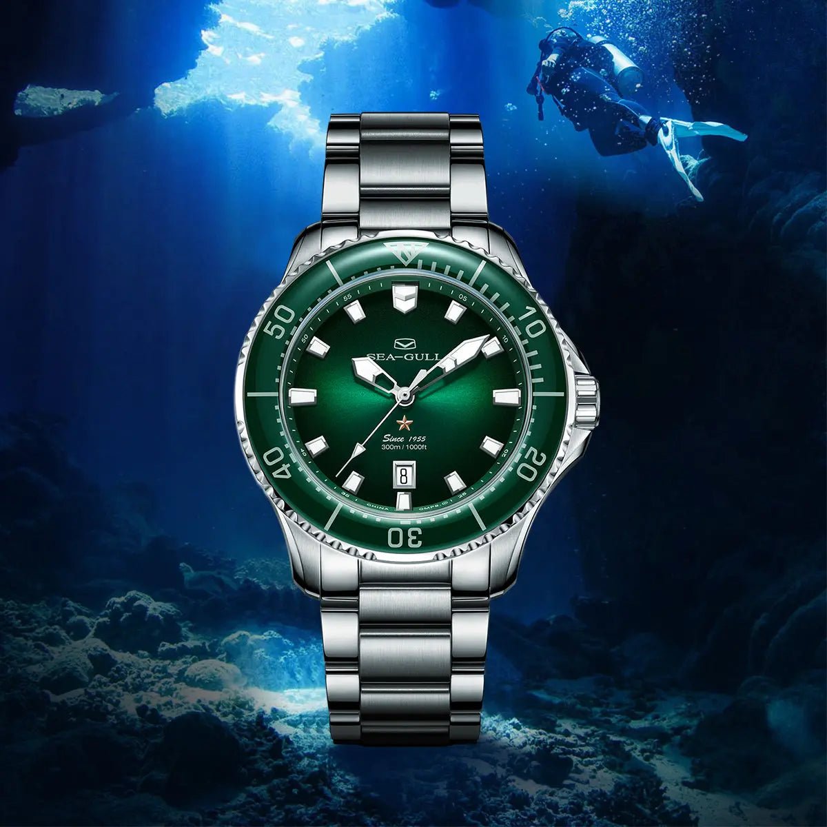 Ocean Series PRO|300M防水|ダイブ|ルミナス|カレンダー|41mm Sea-Gull