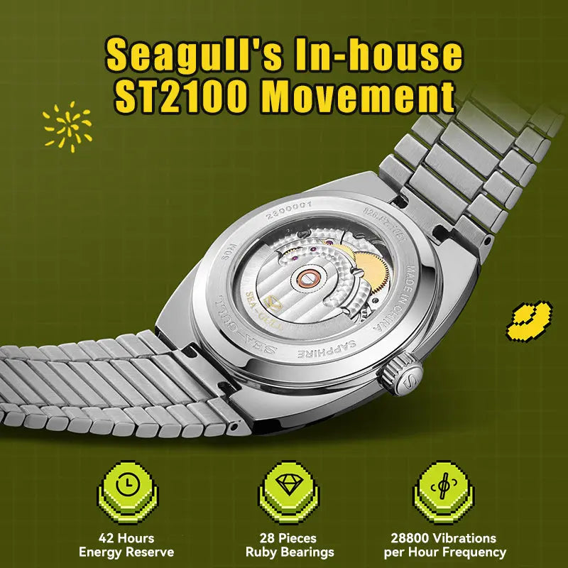 Vintage | Gluttonous Snake Dial | Tonneau | Special Edition | 36mm Sea-Gull