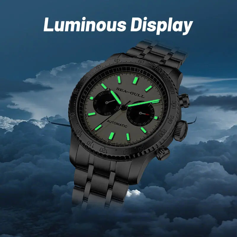 Panda Eye | GMT | Dual Calendar | Tachymeter | 43mm Sea-Gull