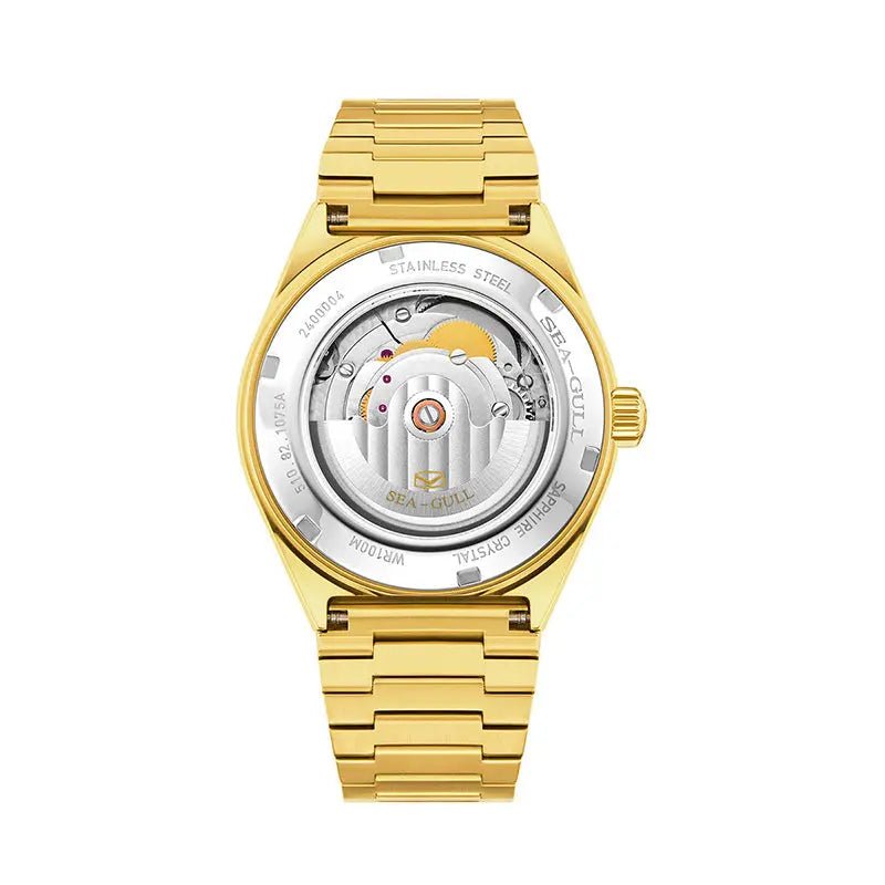 Reissue | Fluted Bezel | Day-Date Display | Ancient Cloud Motif Dial | 38mm - Sea-Gull Watch Official Store