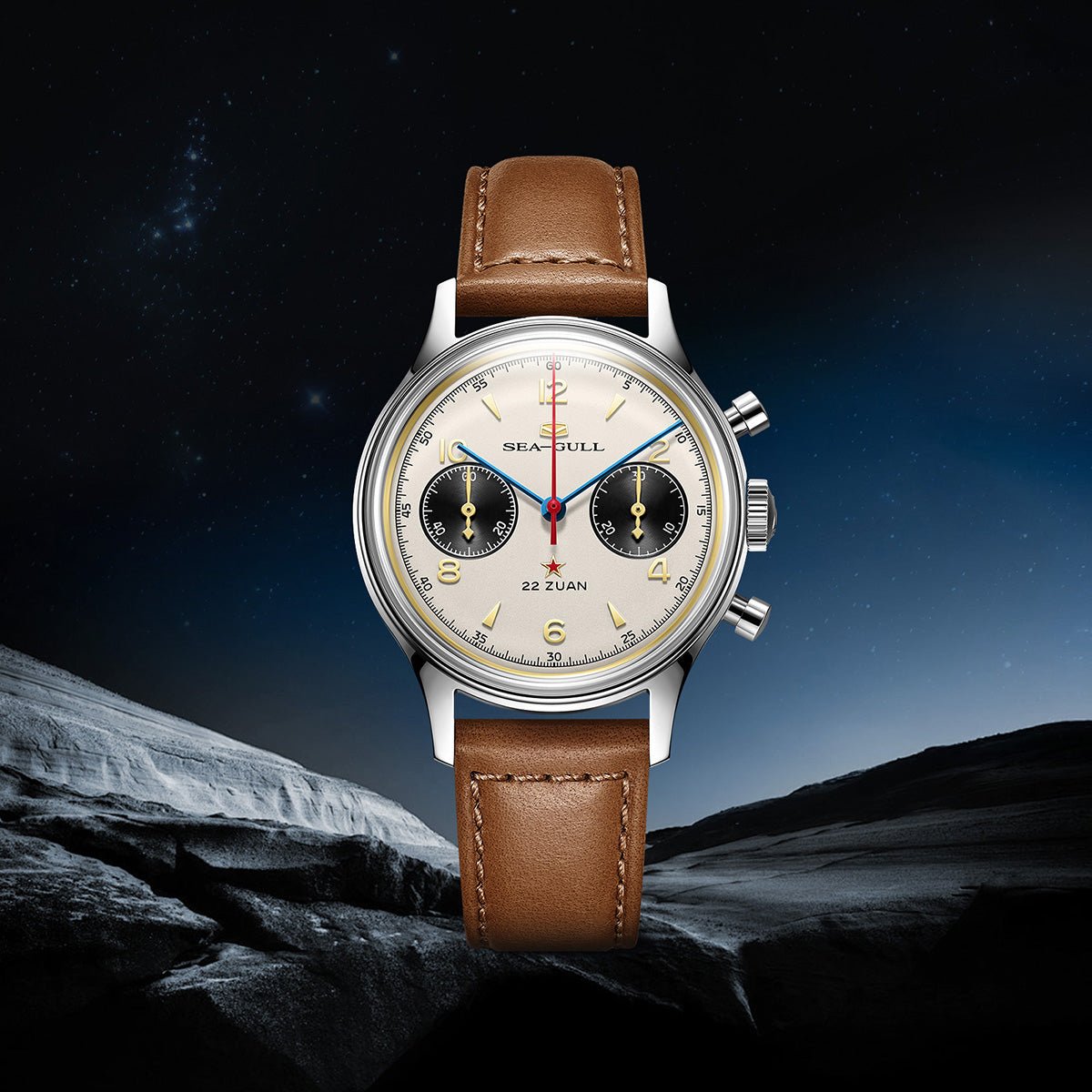 Seagull 1963 Series | Polar Night Edition | Panda Eye | Vintage Chronograph | 37.3mm - Sea-Gull Watch Official Store
