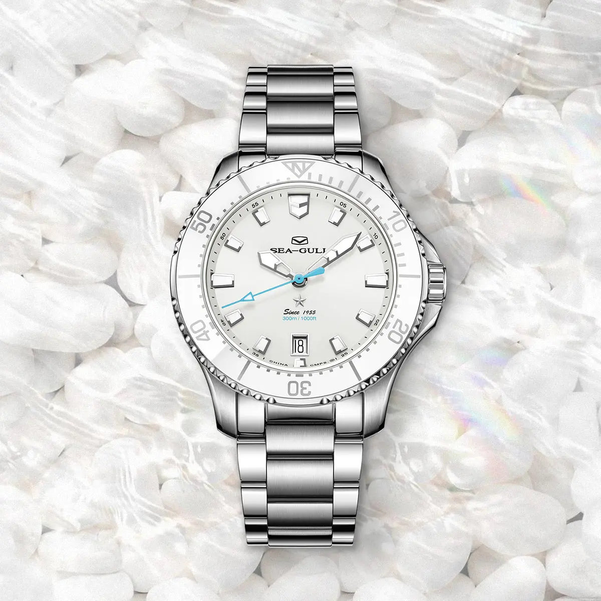 Ocean Series | Mother-of-Pearl Dial | Luminous | 300m Waterproof | 40mm Sea-Gull