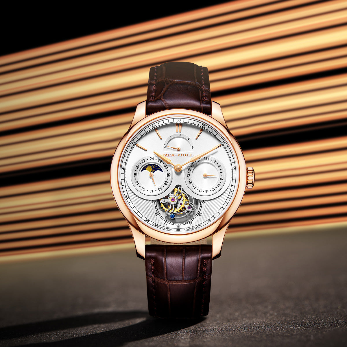 Tourbillon | Moon Phase | Calendar | 41mm Sea-Gull