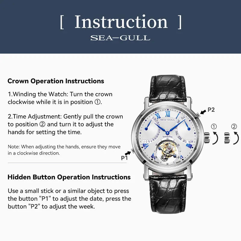 Tourbillon | Heritage Series | Calendar | Energy Indicator | 40mm Sea-Gull