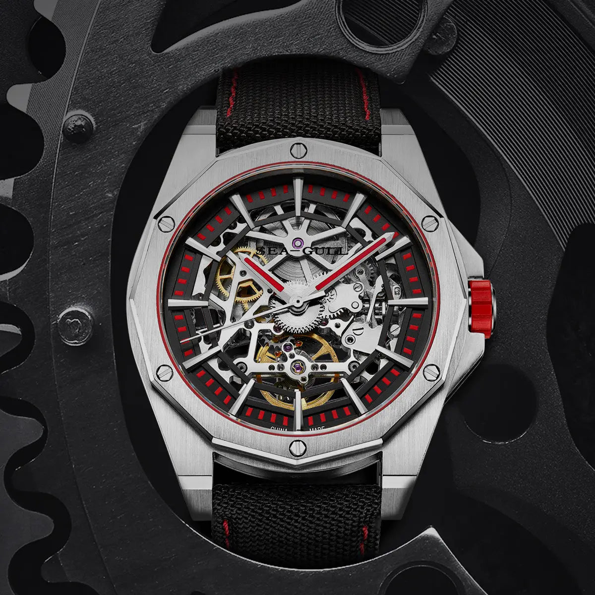 Straßenoberhaupt-Serie | Voller Skelett | Leuchtend | 43mm