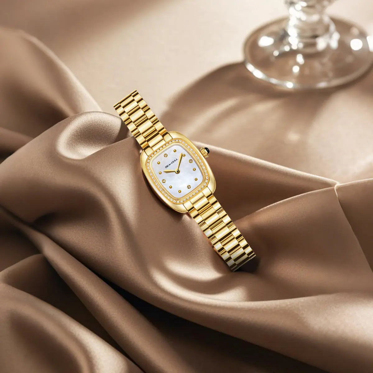 Time for Her Series | Mocha Retro | Quartz Movement | Square | 30mm Sea-Gull