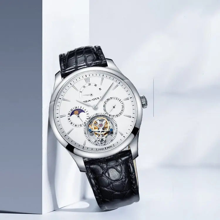Eccentric Tourbillon | Moon Phase | Calendar | Energy Indicator | 41mm Sea-Gull