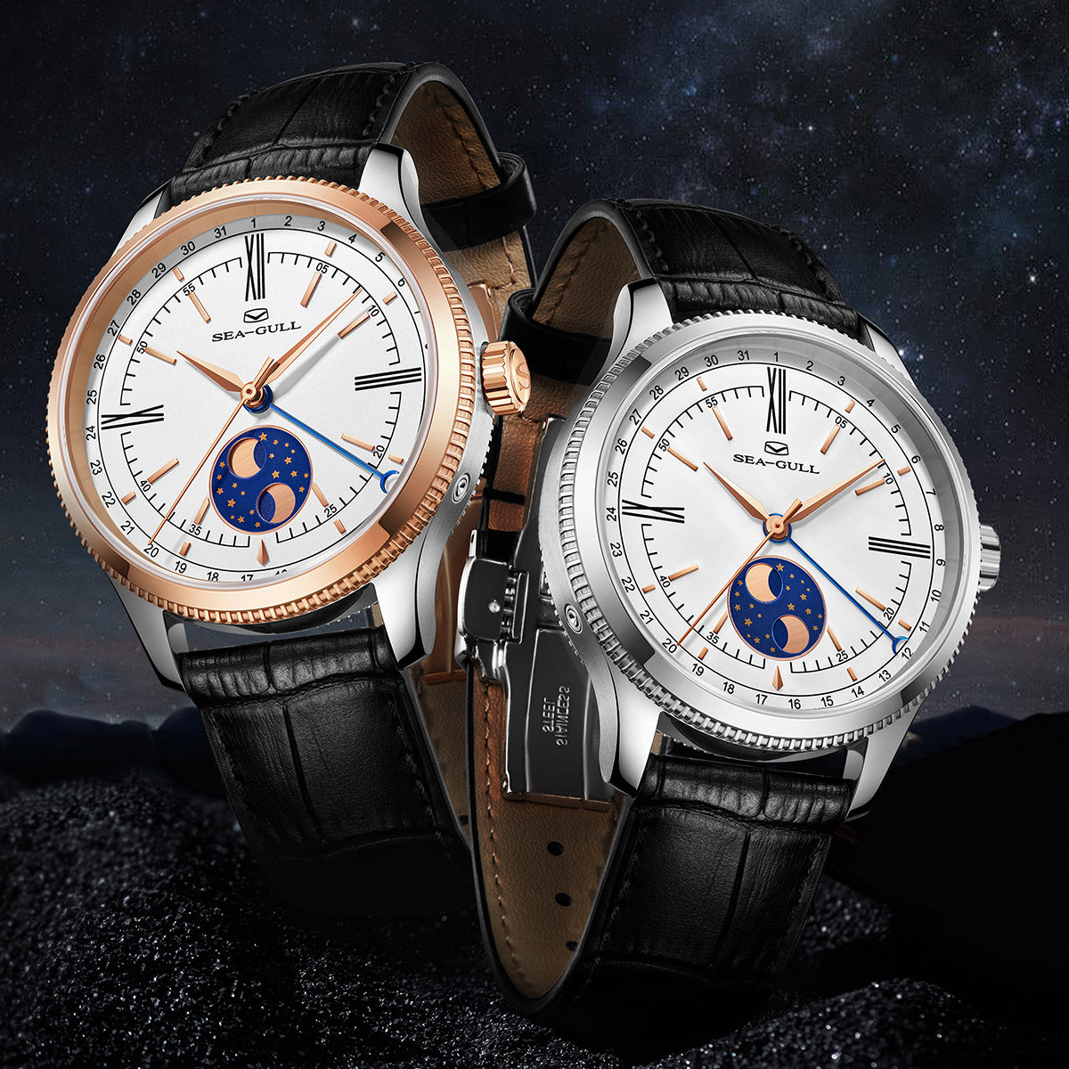 Moon Phase | Calendar | Roman Numeral | 41mm