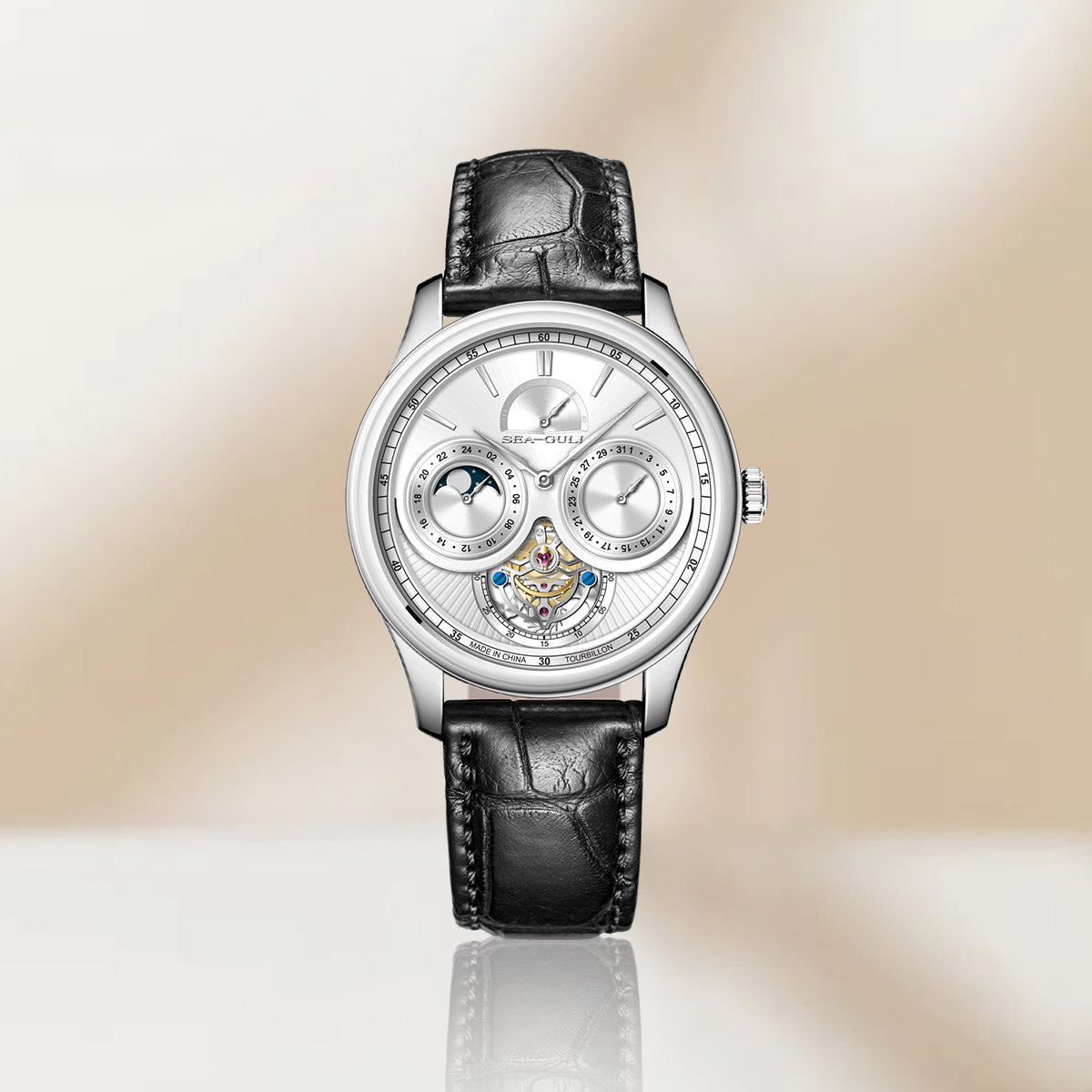 Tourbillon | Moon Phase | Calendar | 41mm Sea-Gull