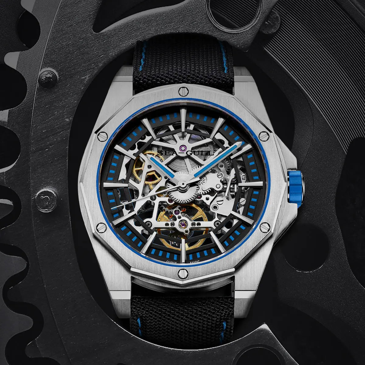 Straßenoberhaupt-Serie | Voller Skelett | Leuchtend | 43mm