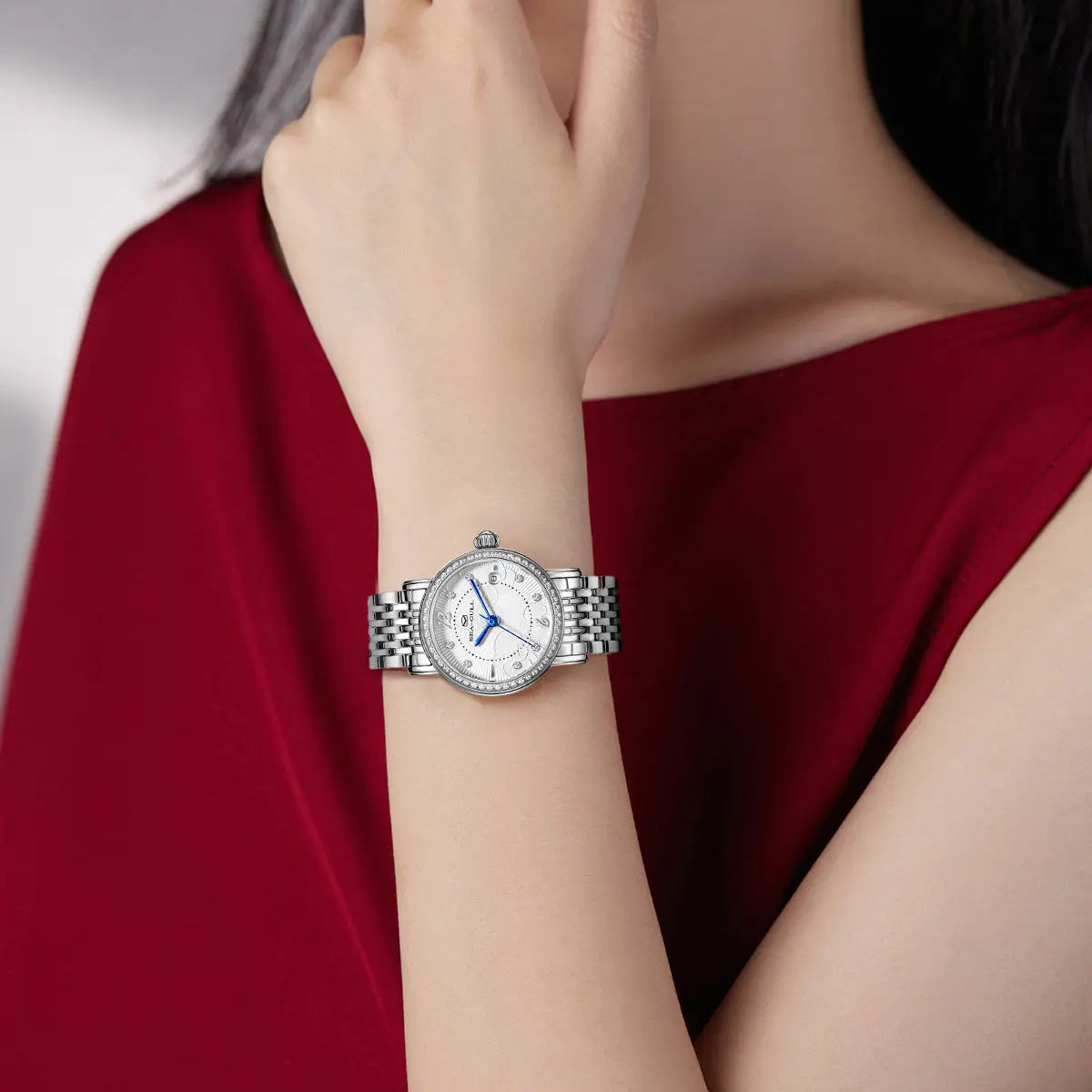 Flower Dial | Calendar | Moth Orchids Pattern | 27mm Sea-Gull