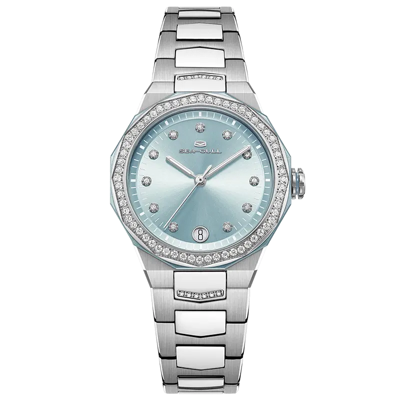 Mother-of-Pearl Dial | Calendar | Zircon | Luminous | 34mm Sea-Gull