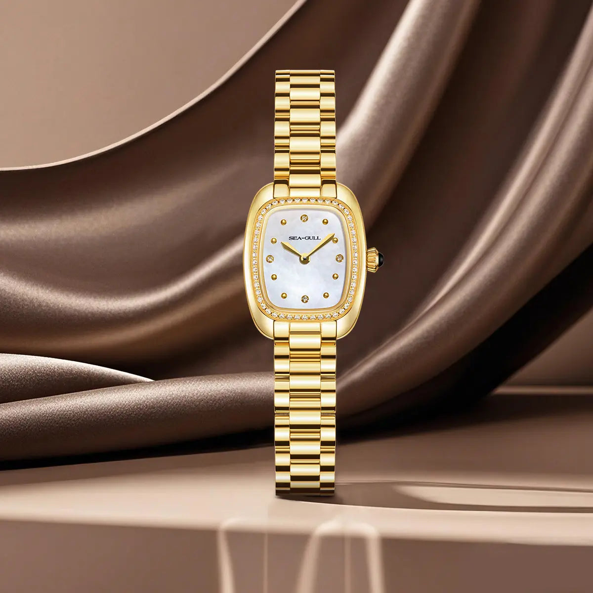 Time for Her Series | Mocha Retro | Quartz Movement | Square | 30mm Sea-Gull