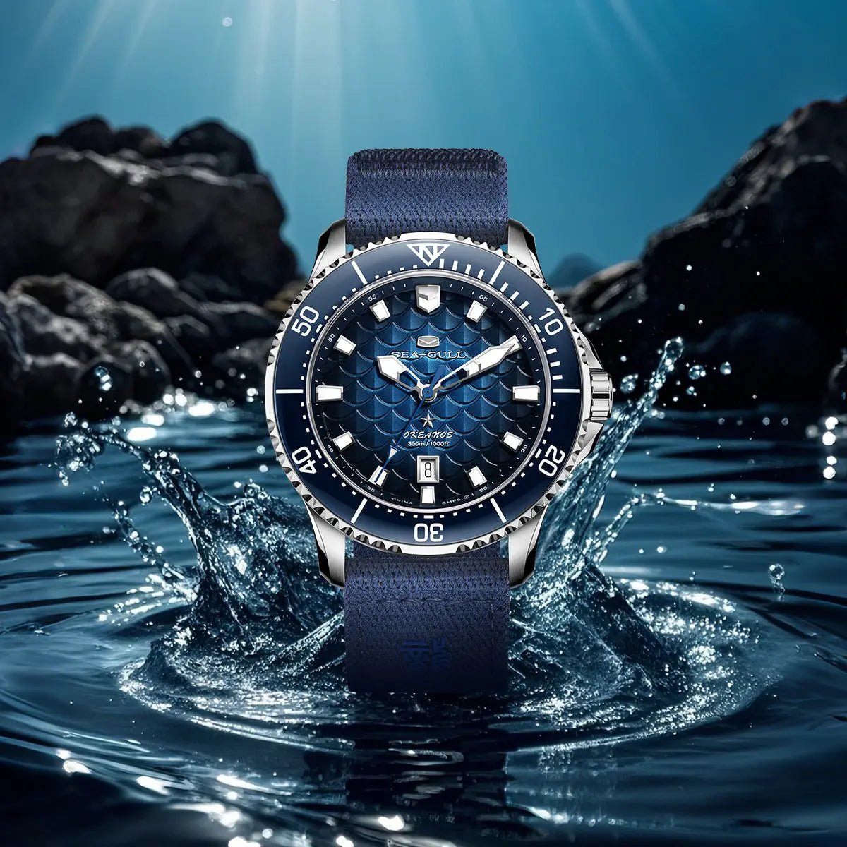 Ocean Series | Dragon Kings of the Four Seas | Dive | Dual Strap | 44mm - Sea-Gull Watch Official Store