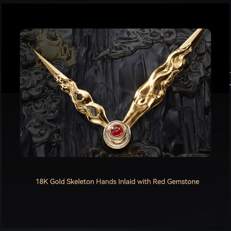 Tourbillon | Three-Legged Golden Crow | Minute Repeater | Gold-Engraved | Automaton | 46mm Sea-Gull