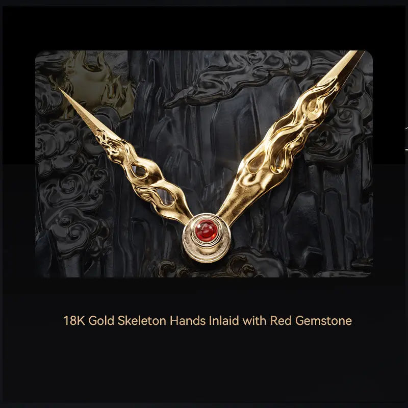 Tourbillon | Three-Legged Golden Crow | Minute Repeater | Gold-Engraved | Automaton | 46mm Sea-Gull