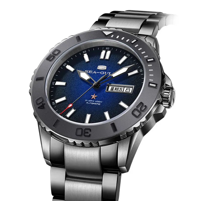 Ocean Series | Ceramic Bezel | Dual Calendar | 200m Waterproof | 44mm Sea-Gull