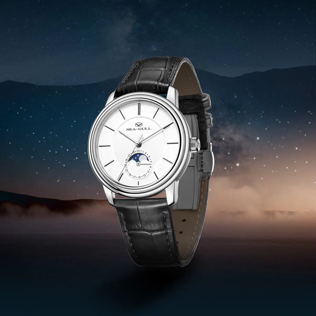 Moon Phase | Sub-dial | Business | Ultra-thin | 38mm Sea-Gull
