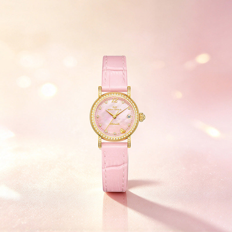 Mother-of-Pearl Dial | Zircons | Petite Automatic Ladies Watch | 27mm