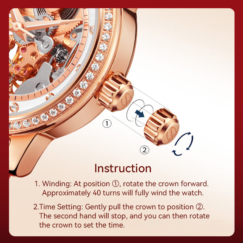 Elegant | Skeleton | Fashion | 34mm Sea-Gull