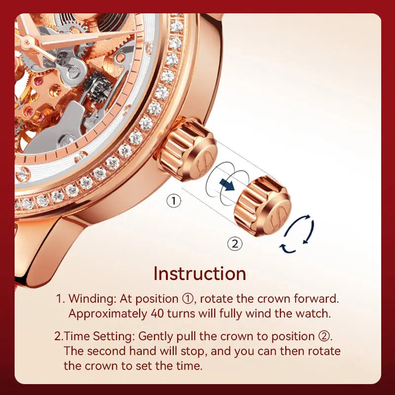 Elegant | Skeleton | Fashion | 34mm Sea-Gull