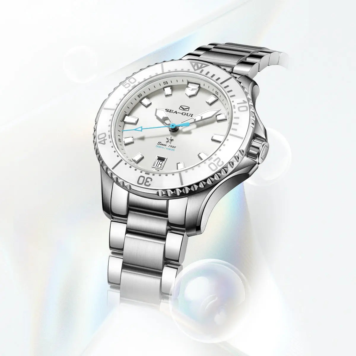 Ocean Series | Mother-of-Pearl Dial | Luminous | 300m Waterproof | 40mm Sea-Gull