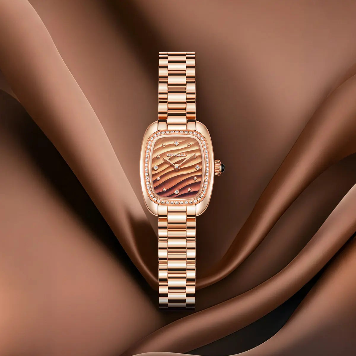 Time for Her Series | Mocha Retro | Quartz Movement | Square | 30mm Sea-Gull