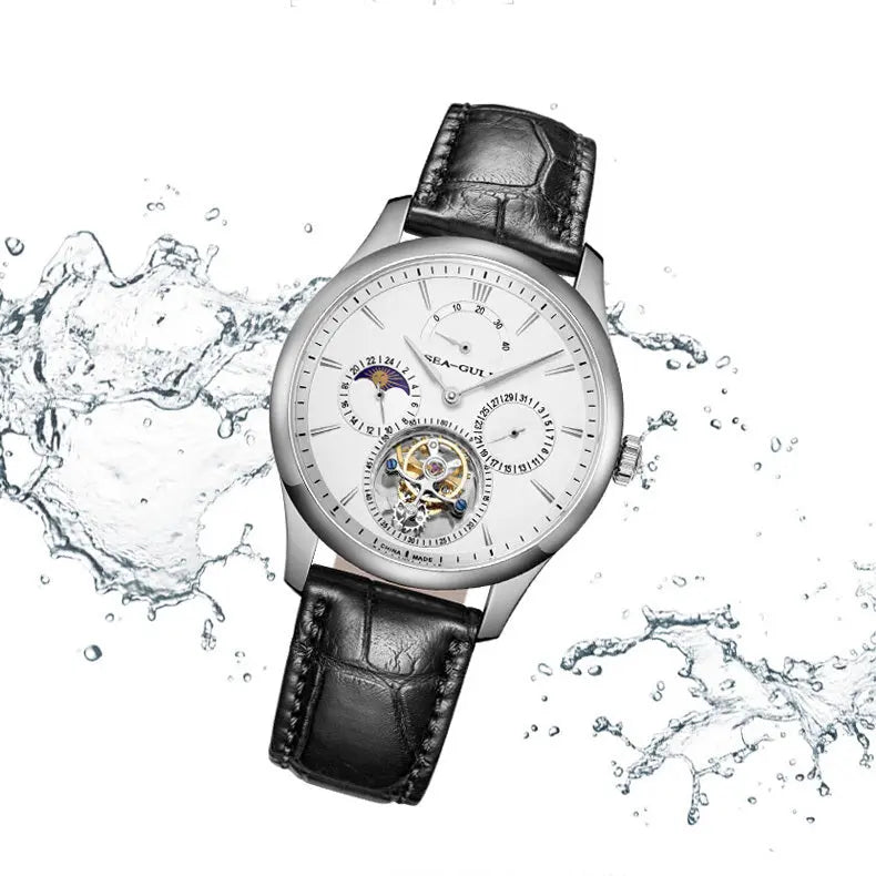 Eccentric Tourbillon | Moon Phase | Calendar | Energy Indicator | 41mm Sea-Gull
