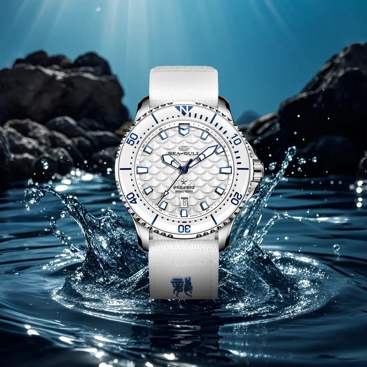 Ocean Series | Dragon Kings of the Four Seas | Dive | Dual Strap | 44mm - Sea-Gull Watch Official Store