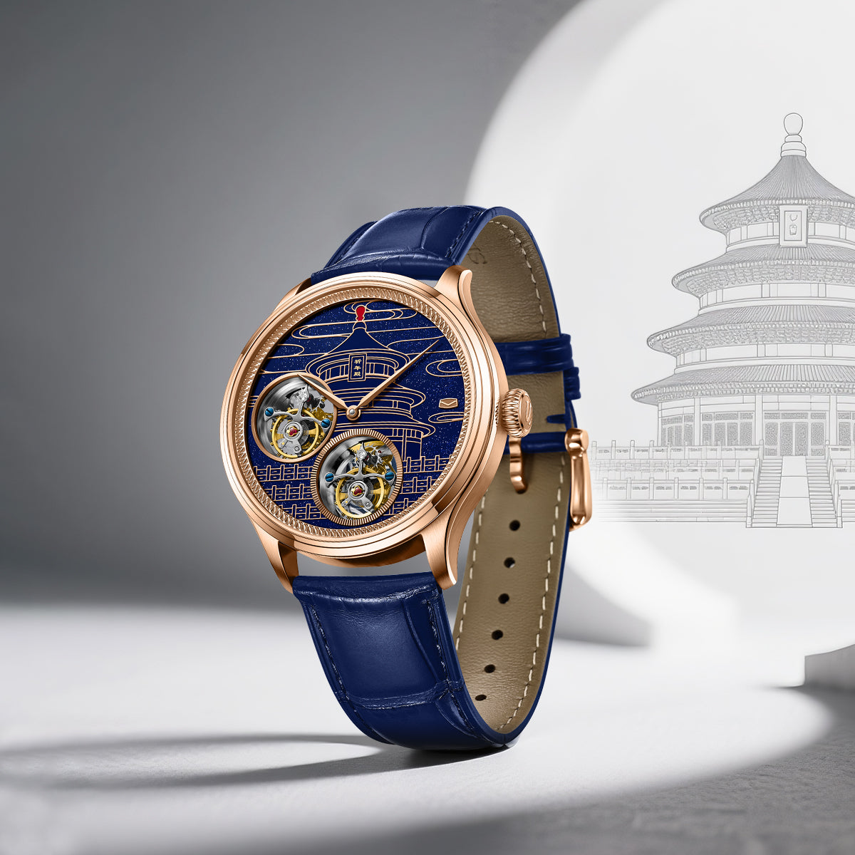 Double Tourbillon | Starry Sky Dial | Temple of Heaven Edition | 43mm Sea-Gull