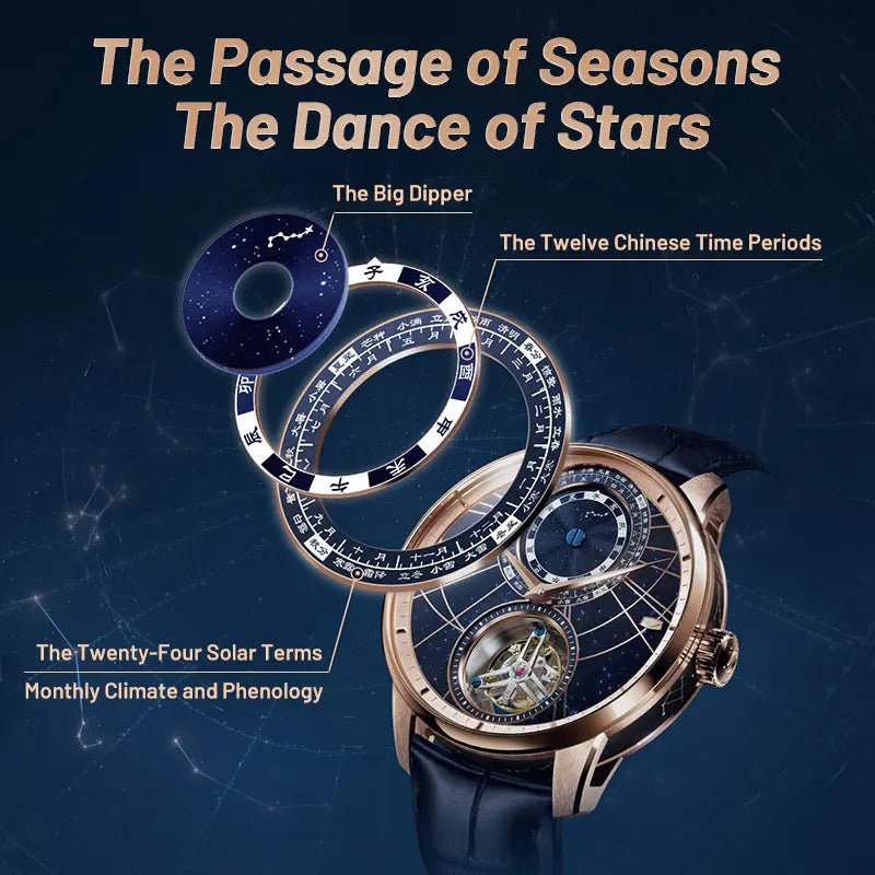 Tourbillon | Starry Sky Dial | Chinese Astronomical Calendar | 43mm - Sea-Gull Watch Official Store