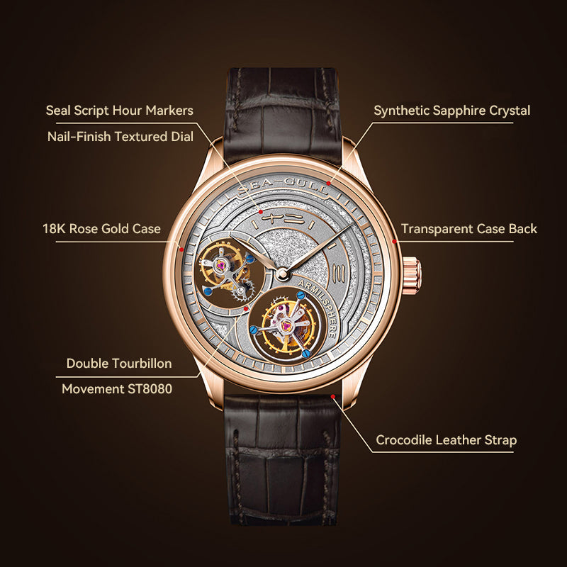 Double Tourbillon | Armillary | Vintage | 43mm Sea-Gull