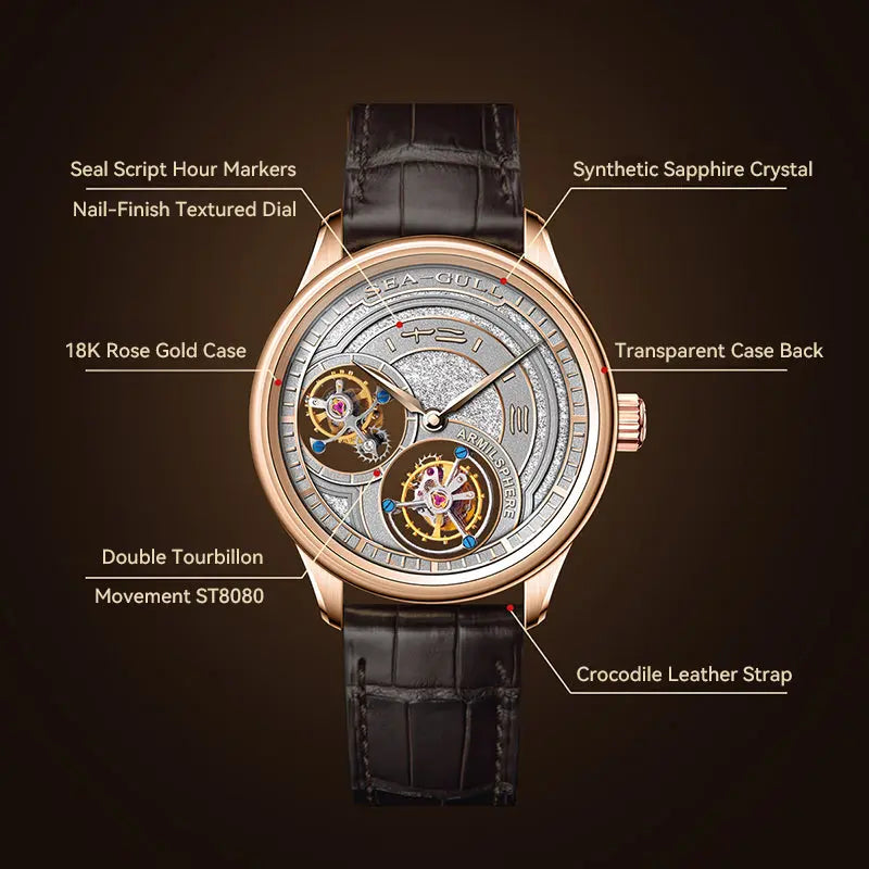 Double Tourbillon | Armillary | Vintage | 43mm Sea-Gull