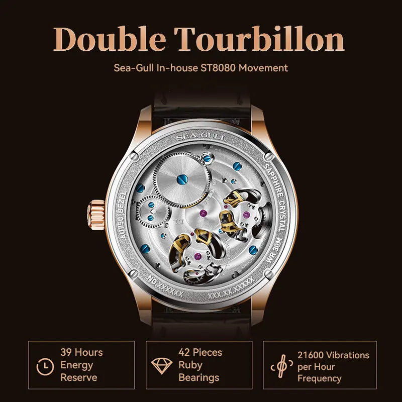 Double Tourbillon | Armillary | Vintage | 43mm Sea-Gull